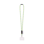 Lanyard tubular fabricado na Europa com mosquetão padrão cor amarelo-escuro