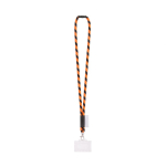 Lanyard tubular fabricado na Europa com mosquetão padrão cor cor-de-laranja escuro