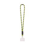 Lanyard tubular fabricado na Europa com mosquetão padrão cor verde oliva