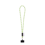 Lanyard tubular com mosquetão e suporte para telemóvel 6,5 x 4,1 cm