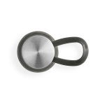 Garrafa eco translúcida brilhante com tampa hermética 590 ml cor preto