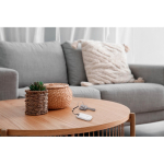 Localizador tipo porta-chaves em plástico reciclado com Bluetooth 25 m vista conjunto