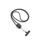 Cabo lanyard com suporte para telemóvel e carregamento ultrarrápido 60W cor preto
