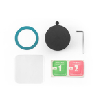 Suporte magnético para telemóvel com rotação de 360º e fixação por vácuo cor preto quarta vista