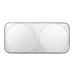 Para-sol para automóvel em poliéster com duas áreas redondas Ø65 cm cor cinzento