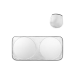 Para-sol para automóvel em poliéster com duas áreas redondas Ø65 cm varias cores