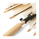 Guarda-chuva de golfe automático com punho reto de bambu Ø102 sétima vista