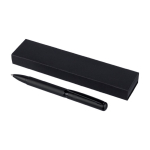 Caneta giratória de latão com clipe metálico, tinta azul primeira vista