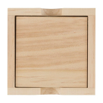 Jogo de sudoku com tabuleiro elevável e arrumação interna cor madeira primeira vista