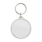 Porta-chaves de plástico com anel metálico fabricado na Europa cor transparente primeira vista