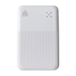 Powerbank de plástico reciclado com carga rápida 10 000 mAh cor branco primeira vista