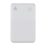 Powerbank de plástico reciclado com carga rápida 20 000 mAh cor branco primeira vista
