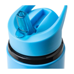 Garrafa de plástico com bocal dobrável e palhinha interior 500 ml décima vista