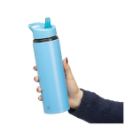 Garrafa de plástico com bocal dobrável e palhinha interior 500 ml décima segunda vista