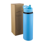 Garrafa de plástico com bocal dobrável e palhinha interior 500 ml oitava vista