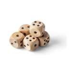 Jogo de dados em madeira de faia em caixa com tampa deslizante quinta vista