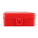 Kit de primeiros socorros, caixa de plástico, fecho clipe e 15 artigos sexta vista