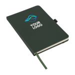 Caderno de poliéster rPET de capa semidura, folhas A5 pautadas segunda vista
