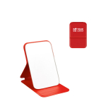 Espelho dobrável de bolso com capa de pele sintética 70 x 11 cm cor vermelho vista principal