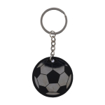 Porta-chaves com aspecto de bola de aço inoxidável e borracha primeira vista