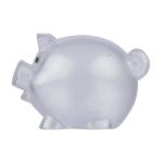 Porquinho mealheiro de plástico reciclado para personalizar cor transparente primeira vista