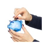 Porquinho mealheiro de plástico reciclado para personalizar sétima vista