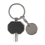 Porta-chaves de zinco com chave de purga de radiadores e ficha terceira vista