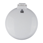 Estojo redondo com espelho e pincel incluído para bolso cor branco primeira vista