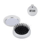 Estojo redondo com espelho e pincel incluído para bolso cor branco vista principal