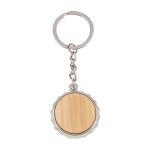 Porta-chaves em bambu e liga de zinco com abre-cápsulas integrado cor madeira primeira vista