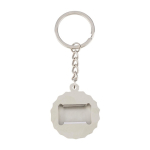 Porta-chaves em bambu e liga de zinco com abre-cápsulas integrado terceira vista