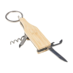 Porta-chaves multiusos em forma de garrafa com saca-rolhas e x-ato sexta vista