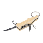 Porta-chaves multiusos em forma de garrafa com saca-rolhas e x-ato sétima vista