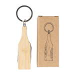 Porta-chaves multiusos em forma de garrafa com saca-rolhas e x-ato oitava vista