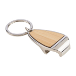 Porta-chaves abre-garrafas em liga de zinco com incrustação de bambu quarta vista