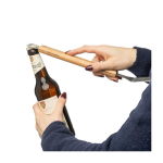 Espátula de churrasco com abre-cápsulas e cabo de madeira sétima vista