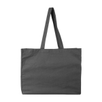 Saco de algodão OEKO-TEX com fole e asas compridas 180 g/m2 cor cinzento-escuro primeira vista