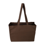 Saco de algodão OEKO-TEX com fole e asas compridas 180 g/m2 quarta vista