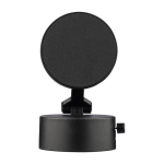 Suporte magnético de plástico para telemóvel dobrável e com ventosa cor preto segunda vista