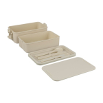 Lancheira empilhável de 2 níveis com conjunto de talheres 2,2 L nona vista