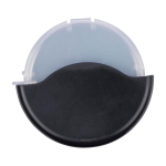 Cortador de pizza com capa amovível e lâmina de aço inoxidável cor preto primeira vista