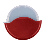 Cortador de pizza com capa amovível e lâmina de aço inoxidável cor vermelho primeira vista