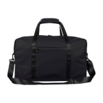 Saco desportivo e de viagem de couro sintético reciclado com asa dupla cor preto primeira vista