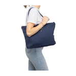 Saco de polialgodão reciclado, cremalheira e asas compridas 330 g/m2 décima vista