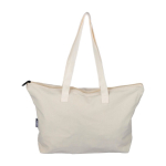 Saco de polialgodão reciclado, cremalheira e asas compridas 330 g/m2 sexta vista