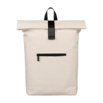 Mochila enrolável de couro sintético para portátil 16'' cor bege primeira vista