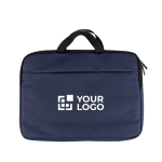 Pasta para portátil com bolso dianteiro e alça regulável 15'' cor azul-marinho vista principal