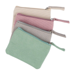 Porta-moedas de bombazine para personalizar fecho de correr a condizer terceira vista