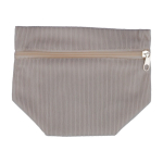 Nécessaire de bombazine para personalizar, fecho de correr a condizer cor cinzento primeira vista