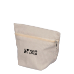 Nécessaire de bombazine para personalizar, fecho de correr a condizer cor bege vista principal